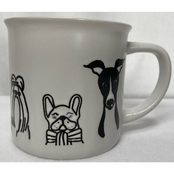 NWT Boston Warehouse Trading 18 oz Mug Dogs White - Picture 1 of 8